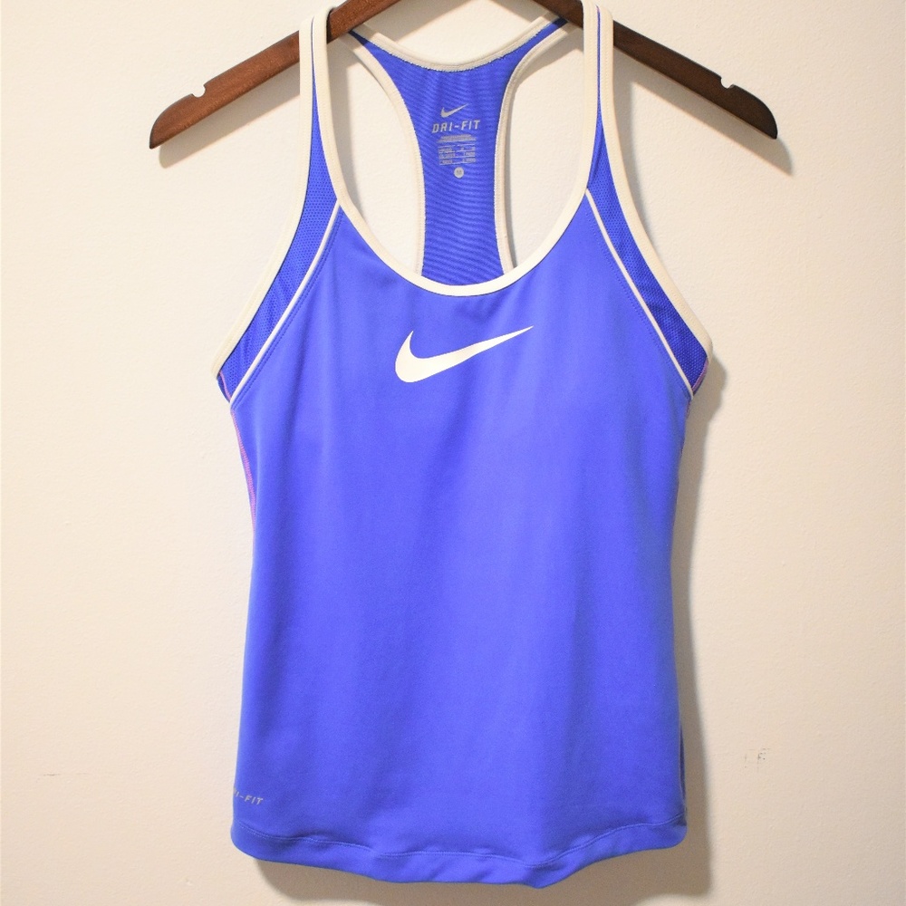 Nike Workout Built In Bra Support Dri Fit Tank - Picture 3 of 7